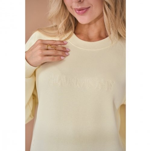 Свитшот для беременных и кормящих с начесом Юла Мама Harmony Светло-желтый TN-45.012