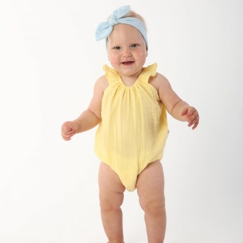Бодик для новорожденных ELA Textile&Toys 0 - 24 мес Муслин Желтый BS001YL