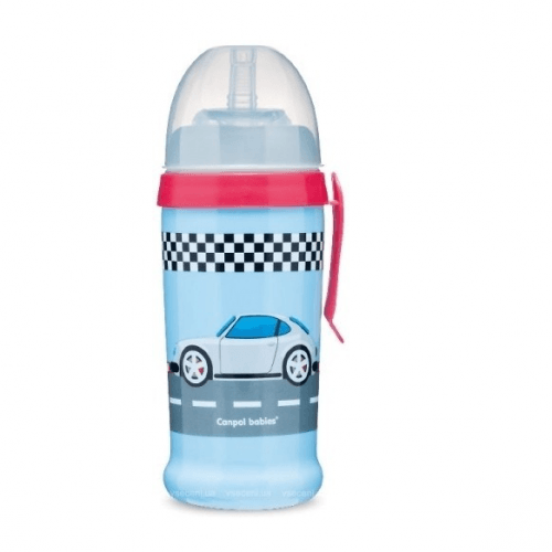 Поильник с силиконовой насадкой Canpol babies Racing, темно-синий