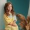 Летнее платье для девочки ELA Textile&Toys Ukraine Цветы 1,5 - 7 лет Муслин Желтый/Голубой EDМ004YB