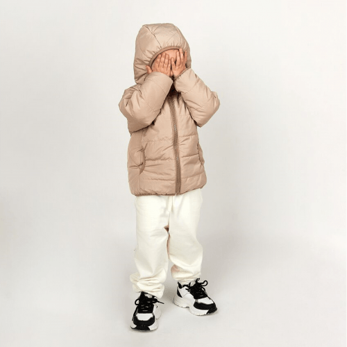 Куртка демисезонная детская ЛяЛя 1 - 8 лет Плащевка Светло-бежевый 2ПЛ117_3-31