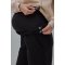 Спортивные штаны для беременных с начесом Юла Мама Berit Warm Черный TR-43.101