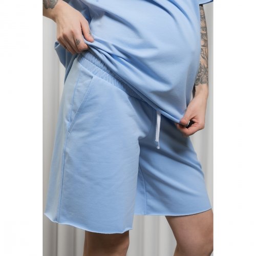 Летний костюм для беременных и кормящих Юла мама Mikaela Голубой ST-24.012