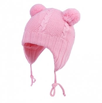 Зимняя шапка детская Tutu 0 - 3 мес Вязка Розовый 3-004731