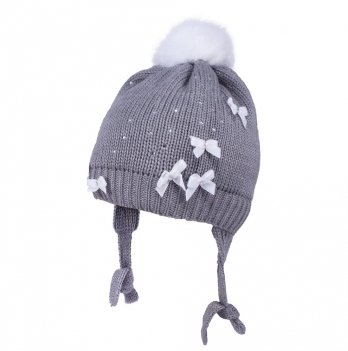 Зимняя шапка детская Tutu 3 - 5 лет Вязка Серый 3-004755