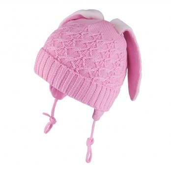 Зимняя шапка детская с шарфом Tutu 1 - 3 лет Вязка Розовый 3-005125