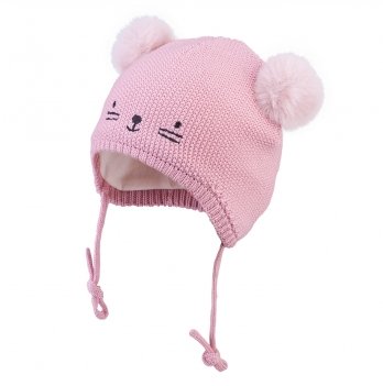 Зимняя шапка детская Tutu 0 - 3 мес Вязка Розовый 3-005157