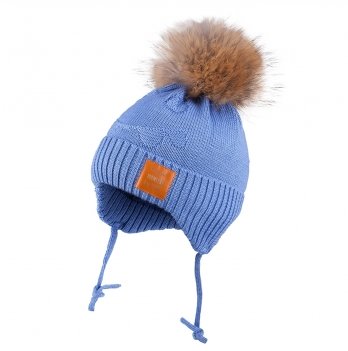 Зимняя шапка детская Tutu 3 - 5 лет Вязка Голубой 3-005170