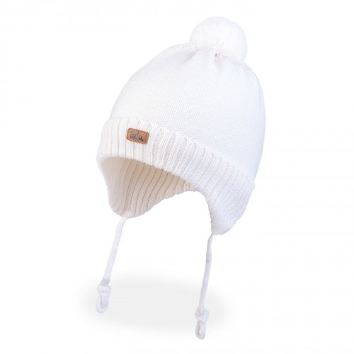 Зимняя шапка детская Tutu 1 - 4 лет Вязка Молочный 3-005738