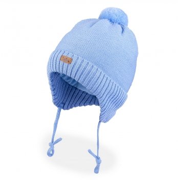 Зимняя шапка детская Tutu 1 - 4 лет Вязка Голубой 3-005738