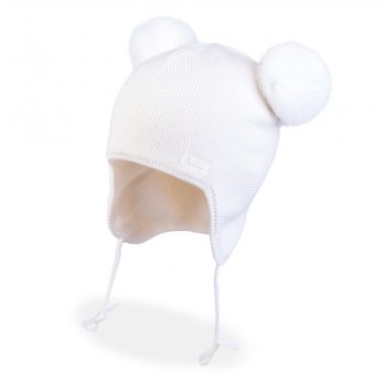 Зимняя шапка детская Tutu 1 - 5 лет Вязка Молочный 3-005751