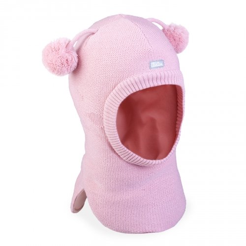 Шапка шлем детская Tutu 1 - 5 лет Вязка Розовый 3-005772