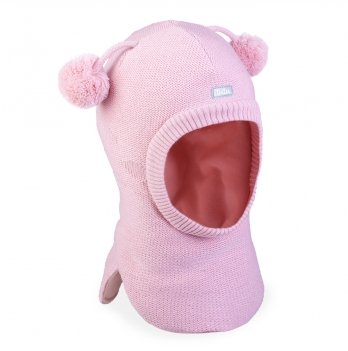 Шапка шлем детская Tutu 1 - 5 лет Вязка Розовый 3-005772