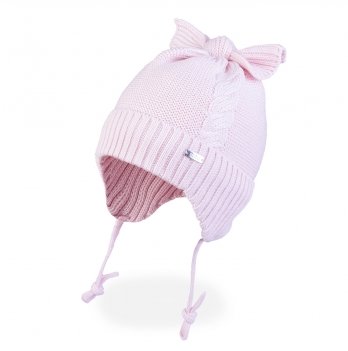 Зимняя шапка детская и шарф Tutu 1 - 5 лет Вязка Розовый 3-005837