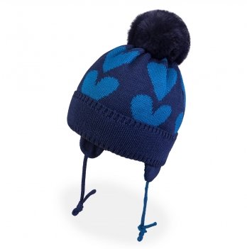 Зимняя шапка детская Tutu 1 - 4 лет Вязка Синий 3-005845