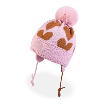 Зимняя шапка детская Tutu 1 - 4 лет Вязка Розовый 3-005845