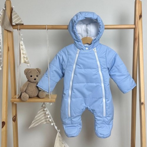 Зимний комбинезон детский ЛяЛя 3 - 12 мес Плащевка Голубой 8ПЛ084_3-39