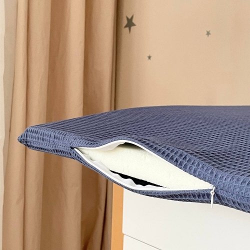 Пеленальный матрасик Маленькая Соня вафля 70х80 см Синий 112120183