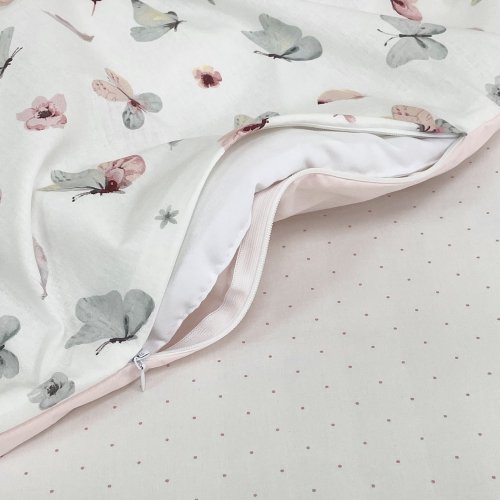Детское постельное белье в кроватку Маленькая Соня Baby Dream Бабочка розово-мятная Розовый/Мятный 0303392
