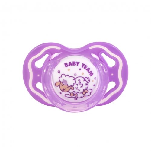 Пустышка силиконовая ордодонтическая Baby Team 6+ Фиолетовый 3011