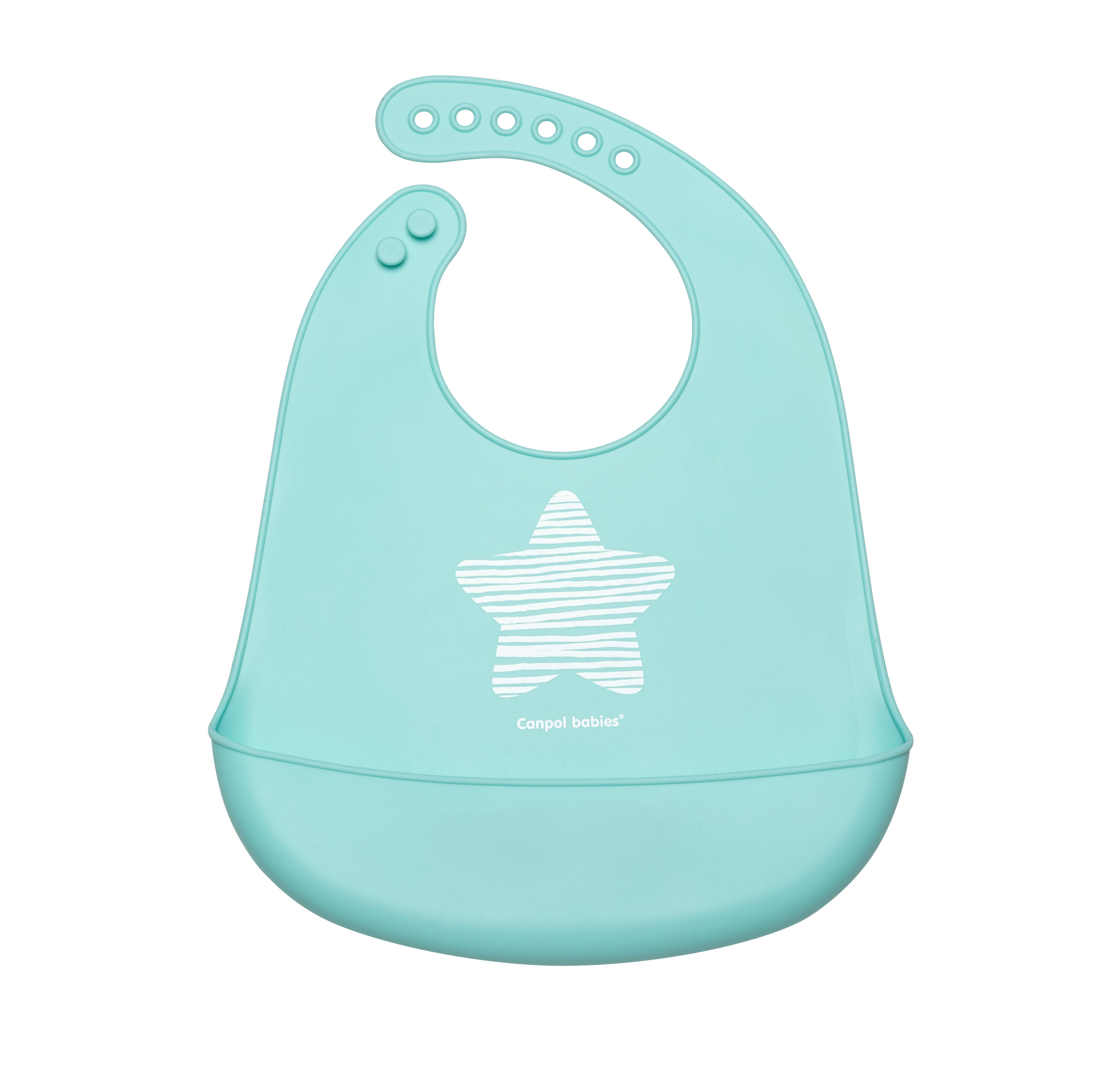 Силиконовый слюнявчик с карманом Canpol babies Голубой 74/024_blu Силиконовый слюнявчик с карманом Canpol babies Голубой 74/024_blu