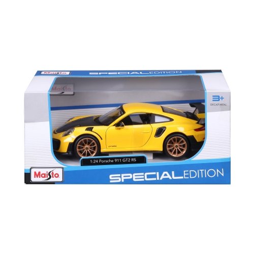 Модель машинки Maisto Porsche 911 GT2 RS 1:24 Желтый 31523 yellow