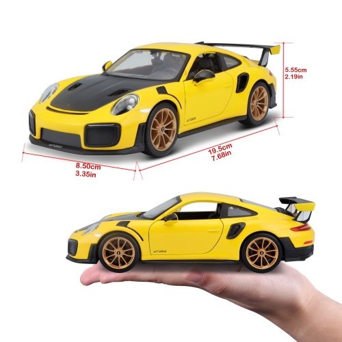 Модель машинки Maisto Porsche 911 GT2 RS 1:24 Желтый 31523 yellow