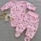 Ползунки для новорожденных Minikin Лапочка 0 - 3 мес Футер Розовый/Белый 228301
