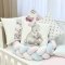 Детское постельное белье и бортики в кроватку Маленькая Соня Art Design Зайчики Розовый/Мятный 0239246