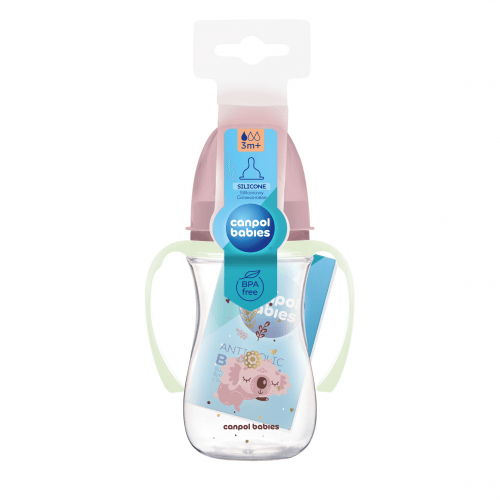 Антиколиковая бутылочка Canpol babies Easystart Sleepy Koala Розовый 3m+ 240 мл 35/237_pin