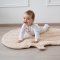 Двусторонний коврик в детскую ELA Textile&Toys Листик Голубой/Молочный 120х95 см СL002BM
