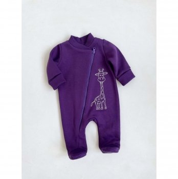 Детский комбинезон для новорожденных с начесом My Little Fish Жираф 0-18 мес Фиолетовый 6565655