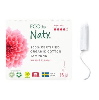 Органические тампоны Eco by Naty Super Plus 15 шт 1136131770