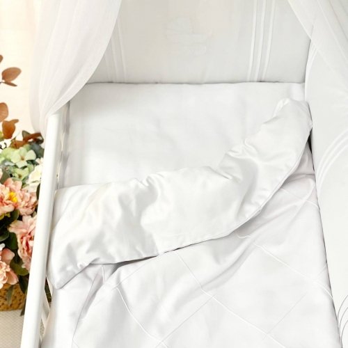 Детское постельное белье с балдахином и бортики в кроватку Маленькая Соня Dolce Vita Белый 0111832