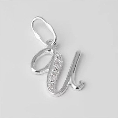 Серебряный кулон женский UMAX с фианитами буква И 3405И