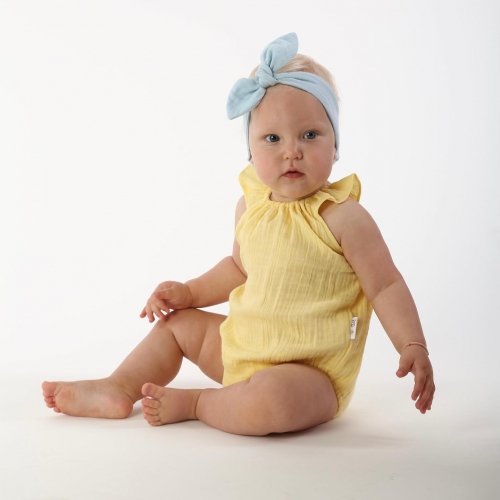 Бодик для новорожденных ELA Textile&Toys 0 - 24 мес Муслин Желтый BS001YL
