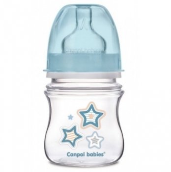 Антиколиковая бутылочка Canpol Babies Easystart Newborn baby, 120 мл, голубые звезды