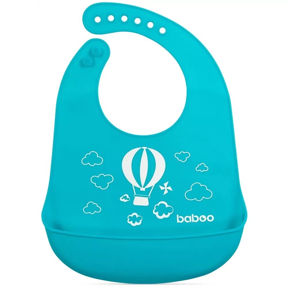 Слюнявчик силиконовый Baboo Синий 90446 Слюнявчик силиконовый Baboo Синий 90446