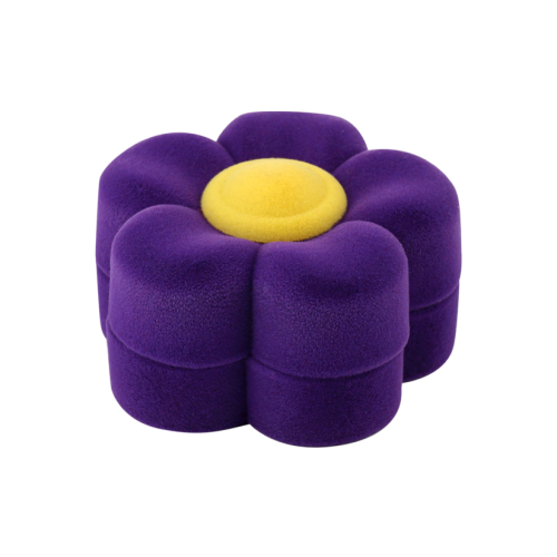 Футляр для ювелирных изделий бархатный Цветок Фиолетовый FK-119