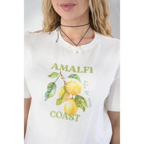 Футболка для беременных и кормящих Юла Мама Dolce Молочный NR-26.081