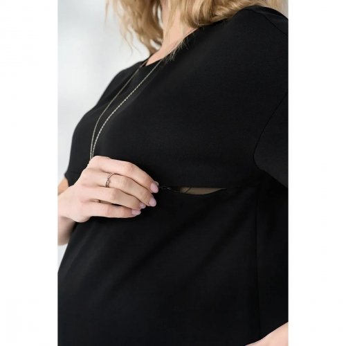 Футболка для беременных и кормящих Юла Мама Goldie Черный NR-26.063