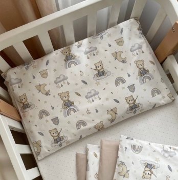 Наволочка на подушку Маленькая Соня Мишки boy Голубой 40х60 см 370045
