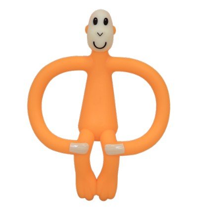 Игрушка-прорезыватель Matchistick Monkey Обезьянка, 10,5 см, оранжевая
