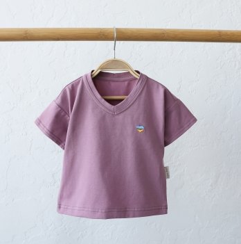 Детская футболка с патриотичной вышивкой Magbaby Heart от 3 мес до 1.5 лет Темно-розовый 104721