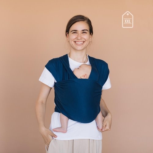 Трикотажный слинг шарф для новорожденных Love & Carry Посейдон 3 - 12 кг Синий LC451