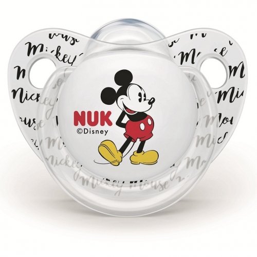 Пустышка силикон Trendline Disney Mickey NUK 3954015 0+ белый