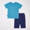Костюм футболка и бриджи на мальчика ЛяЛя 1 - 2 лет Кулир Бирюзовый К3КЛ015_2-320