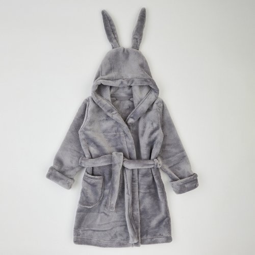 Махровый халат для детей ЛяЛя 1,5 - 5 лет Велсофт Светло-серый 16МХ101_5-522