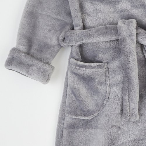 Махровый халат для детей ЛяЛя 1,5 - 5 лет Велсофт Светло-серый 16МХ101_5-522