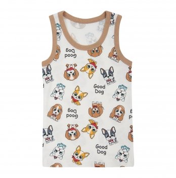 Майка детская для мальчика ЛяЛя 9 - 24 мес Рибана Молочный/Бежевый 4БК108_2-0501